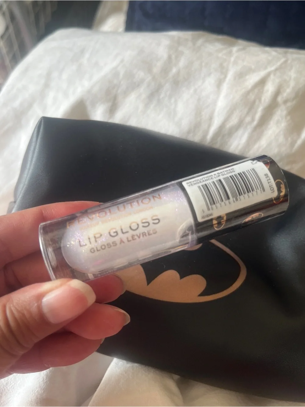 Batman Makeup Bag with Lip Gloss Bundle NWT